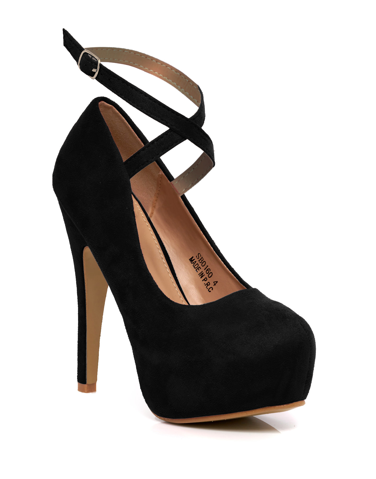 Wholesale-Women suede Black Platform Heels for Parties,Occasional wear-12 Pairs/ 480 RRP- *)£