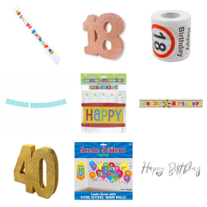 One Off Job Lot of 105 Mixed Happy Birthday Party Decorations