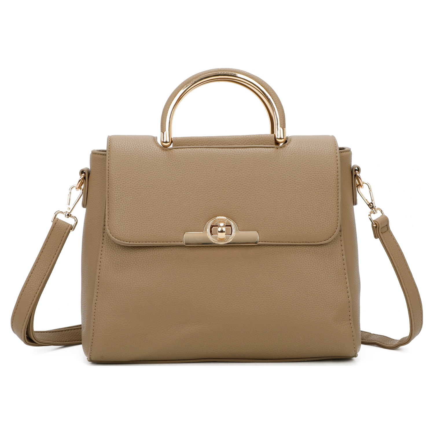 35 pcs mix colours-Soft PU Medium Size Front Clasp Opening Top Handle Bag with Long Strap