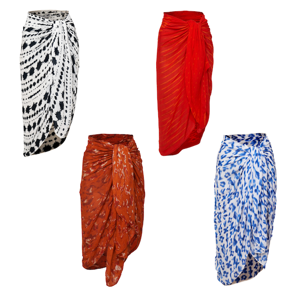 40 Designer Bamboo Sarongs | Mixed Colours & Prints