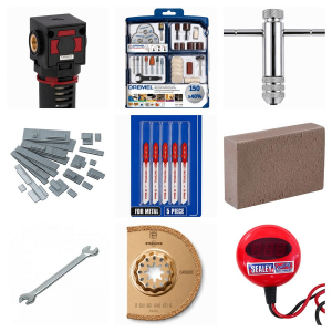 One Off Job Lot of 100 Mixed DIY Garage Tools, Hardware & Workshop Supplies