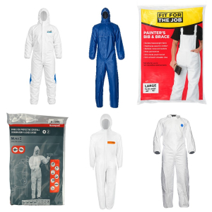 One Off Job Lot of 6 Mixed Disposable Coveralls & Protective Clothing