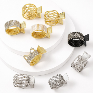 Wholesale Job Lot of 50 Mixed Metal Rhinestone & Pearl Ponytail Hair Claws