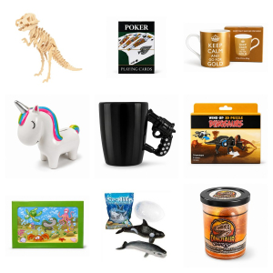 One Off Job Lot of 120 Mixed Novelty Gifts - Toys, Mugs & Games