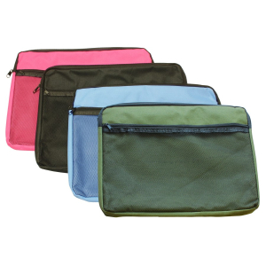 One Off Job Lot of 71 Mixed A4 Canvas Zip Bag with Mesh Pockets