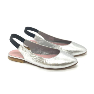 Wholesale Job Lot of 6 The Eugens Girl's Stella Silver Ballerina Shoes