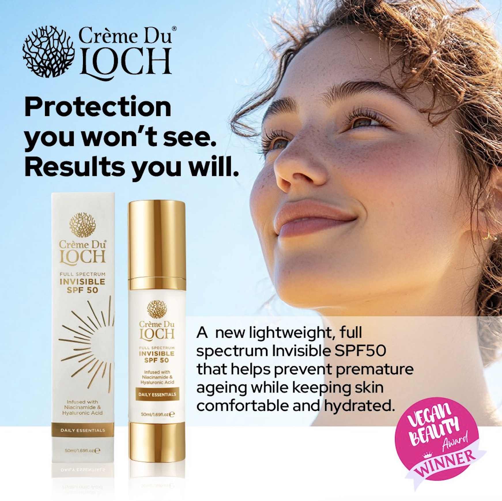 SPF-50 INVISIBLE 50ml (Boxes of 64 brand new units)