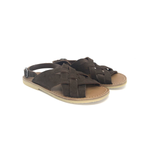 Wholesale Job Lot of 6 The Eugens Girl's Maximos Velours Brown Sandals