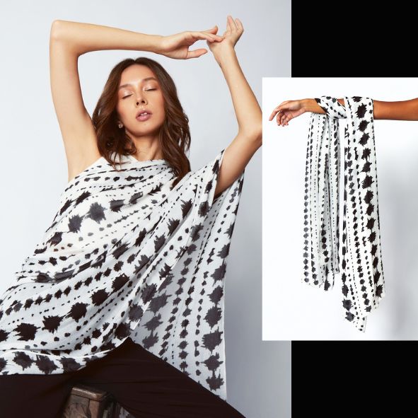 20x Women's Lightweight Scarf - Monochrome