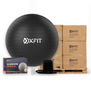 Pallet of 180 OXFIT Anti-Burst Exercise Balls with Foot Pumps (65cm)
