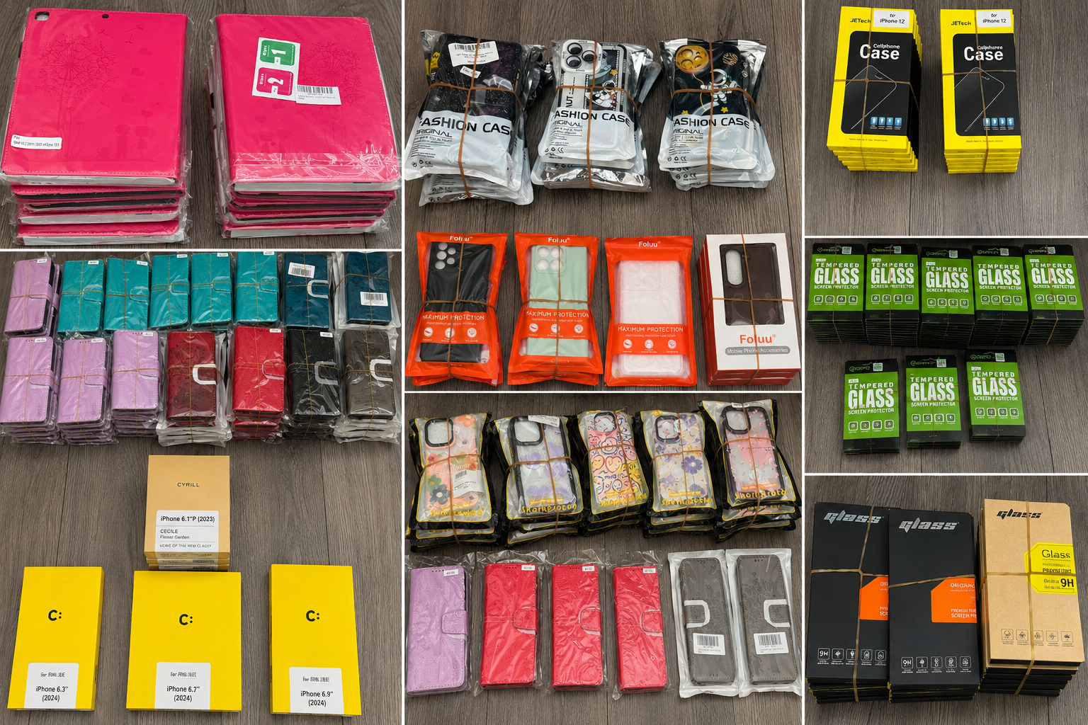 Wholesale Job Lot – 1,394 New iPhone + Samsung Mobile Phone Cases, Screen Protectors, Tablet Cases & Screen Protectors + AirPod & Apple Watch Access