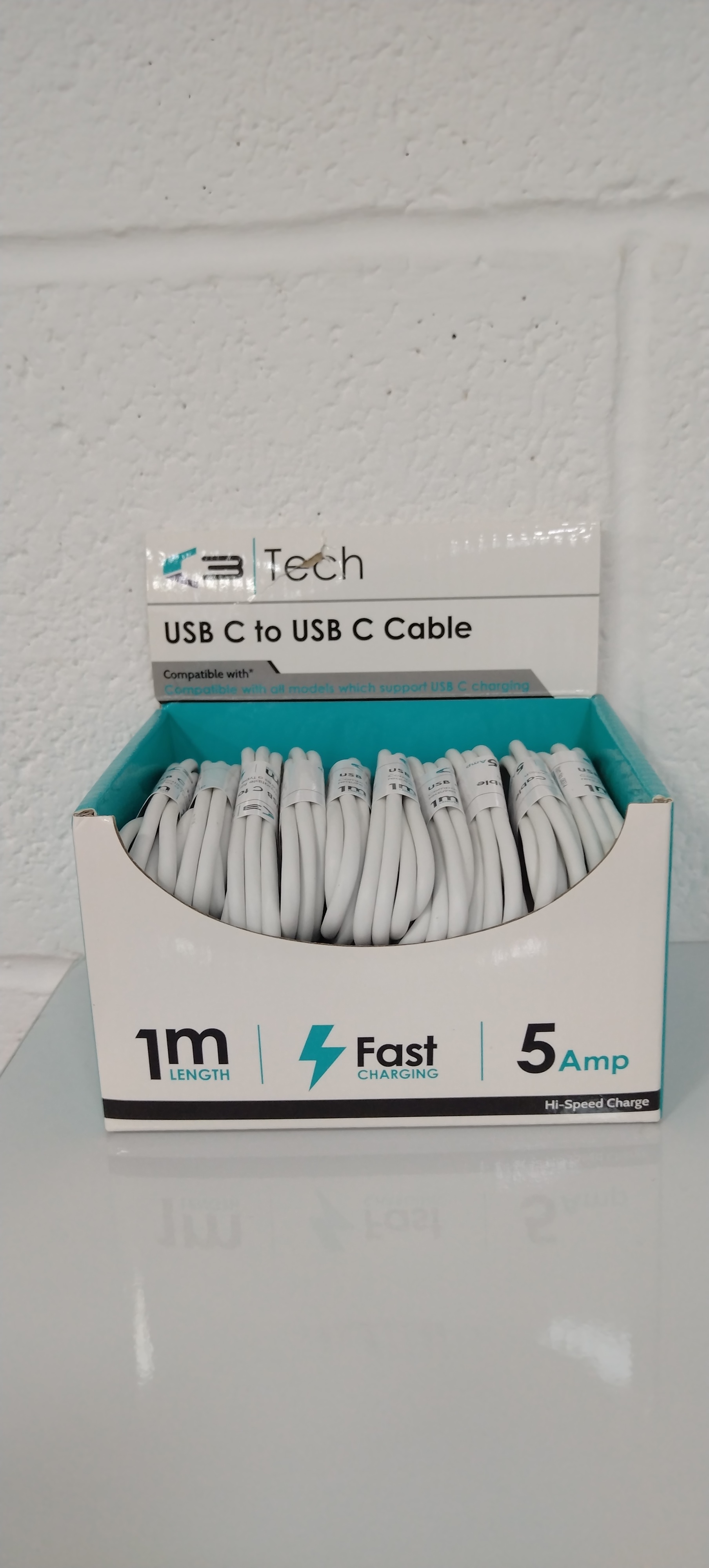 200 Type C to C 1 Metre charging cables (20 per box) (200 in total)