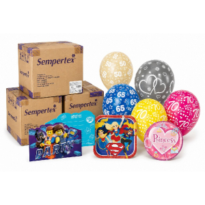 Pallet of 2,172 Amscan Balloons & Mixed Party Supplies