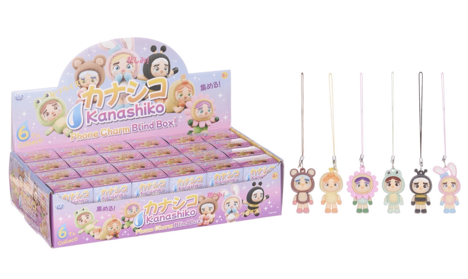 KANASHIKO Phone Charm Blind Box – 6 Assorted Designs - Clearance