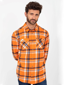 One Off Job Lot of 10 Brakeburn Orange Checked Shirt