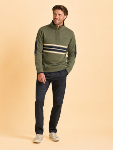 One Off Job Lot of 5 Brakeburn Mens Green Quarter Zip Sweat (M-XL)