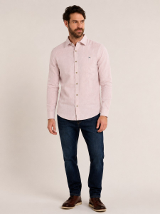 One Off Job Lot of 13 Brakeburn Mens Pink Stripe Long Sleeve Shirt (M-XXL)