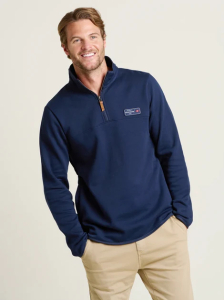 One Off Job Lot of 6 Brakeburn Mens Navy Quarter Zip Sweatshirt (XL-XXL)