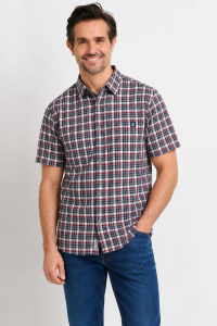 One Off Job Lot of 8 Brakeburn Mens Navy/Red Checked Shirt (S-XL)