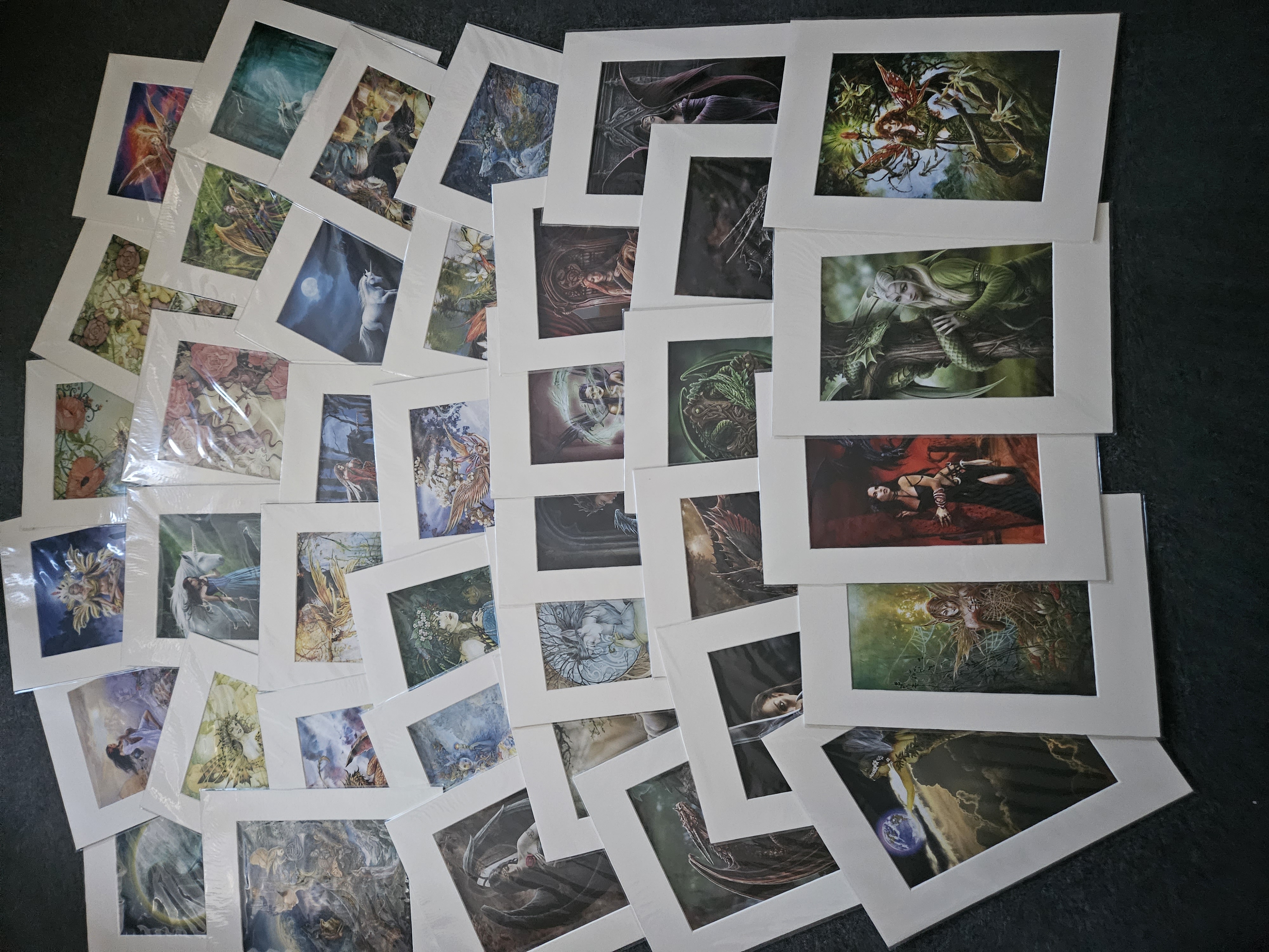 100 A4 Mounted Prints on A3 Various Artists Mixed