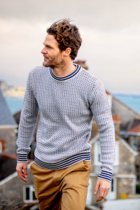 Job Lot of 5 Brakeburn Men's Cream Fishermans Jumper