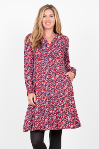 One Off Job Lot of 12 Brakeburn Mixed Berry Floral Wrap Dress (8-18)