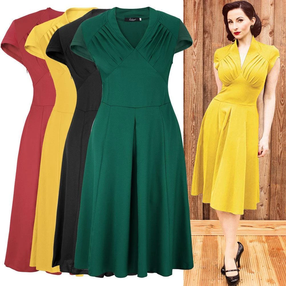approx 60 pcs Ladies Vintage Style Retro 1940s Rockabilly Evening Swing Skaters Tea Dress