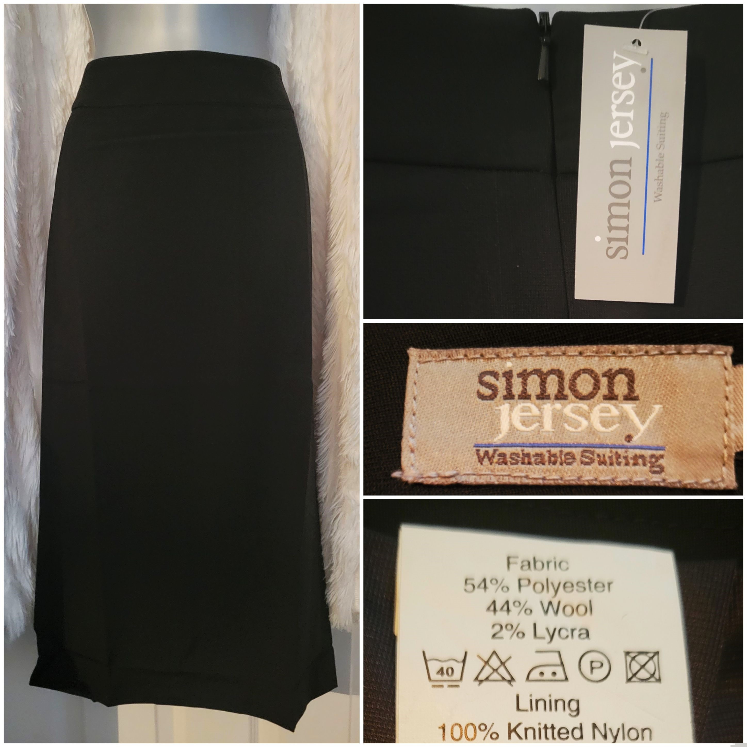 #2 Lot of 20 pcs Simon Jersey Black Skirts Sz 8-28