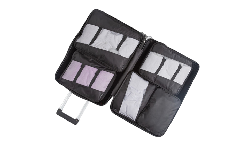 50 x 5 Piece Travel Packing Cube Sets Black Suitcase Luggage Organisers