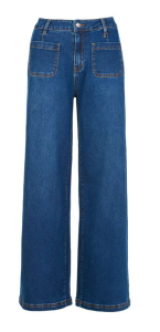 Job Lot of 2 Brakeburn Women's Blue Wide Straight Leg Jeans