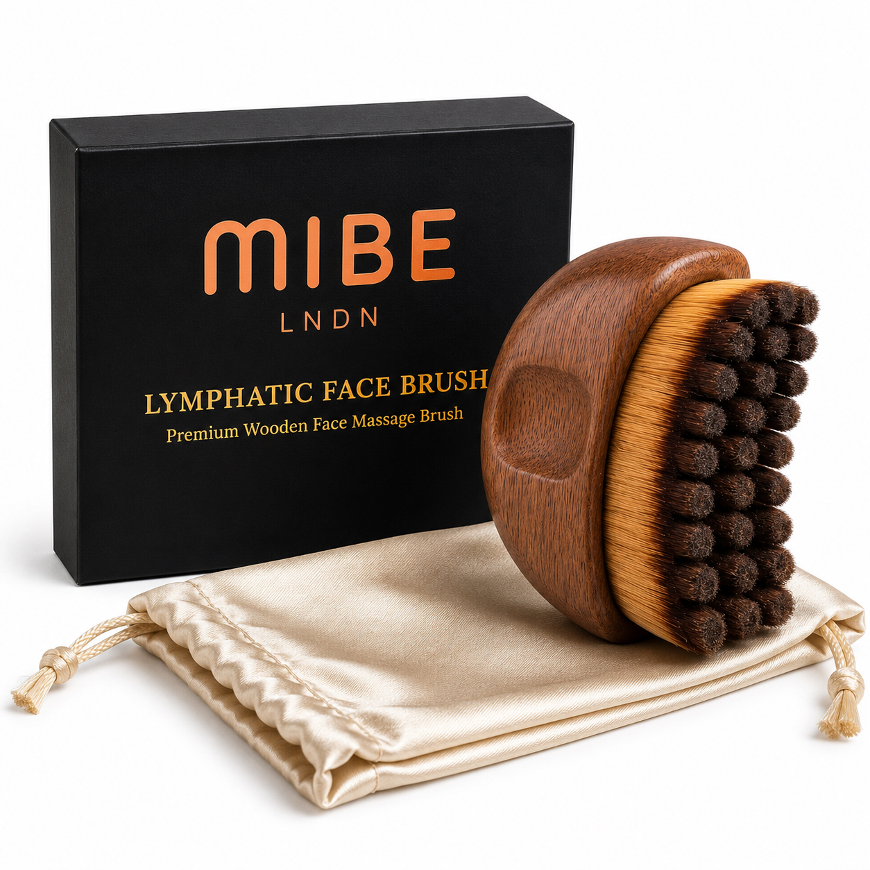 20 Wooden Facial Massage Brushes with Soft Bristles