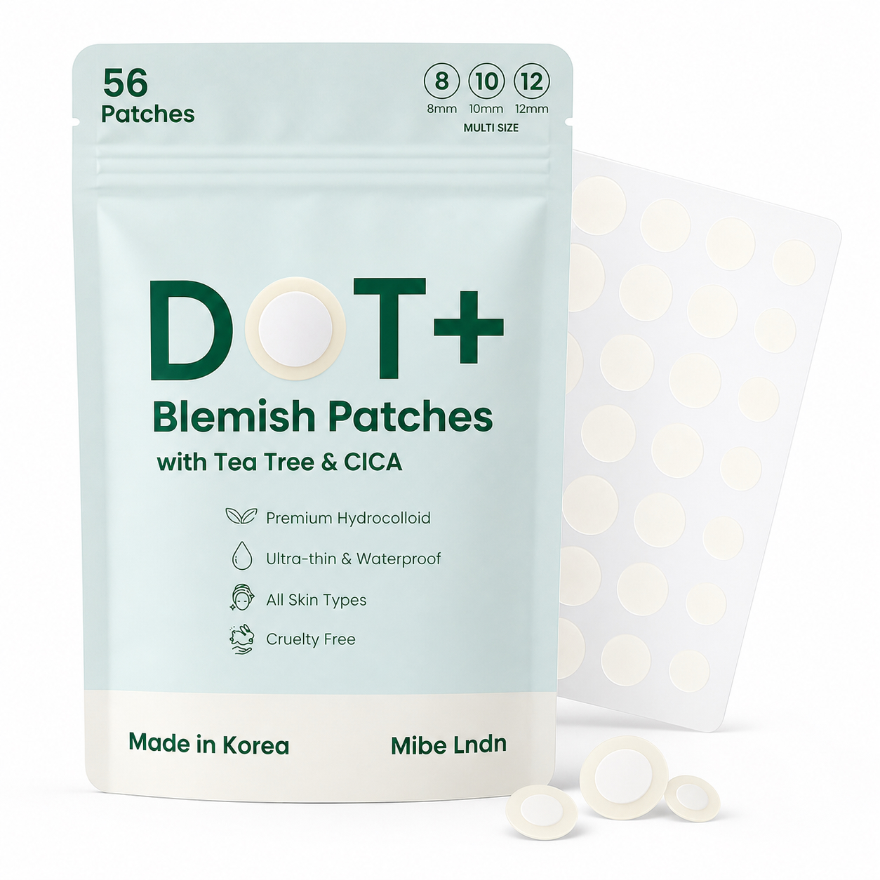 50 Packs of Dot+ Hydrocolloid Acne Patches – 56 per Pack