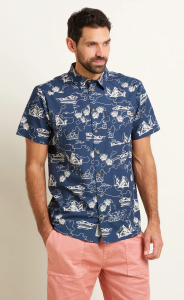 Job Lot of 13 Brakeburn Men's Harbour Shirt - Navy (SS24)