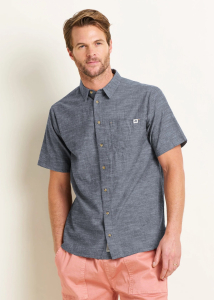 Job Lot of 4 Brakeburn Men's Slub Short Sleeve Shirt - Blue (SS24)