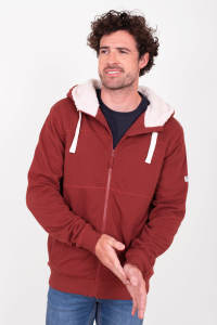 3 x Brakeburn Men's Burgundy Borg Lined Hoodies | AW22