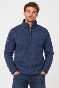 One Off Job Lot of 10 Brakeburn Men’s Textured Knit Quarter Zips (M)