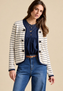One Off Job Lot of 7 Brakeburn Women’s Breton Stripe Sweat Jackets (8-20)