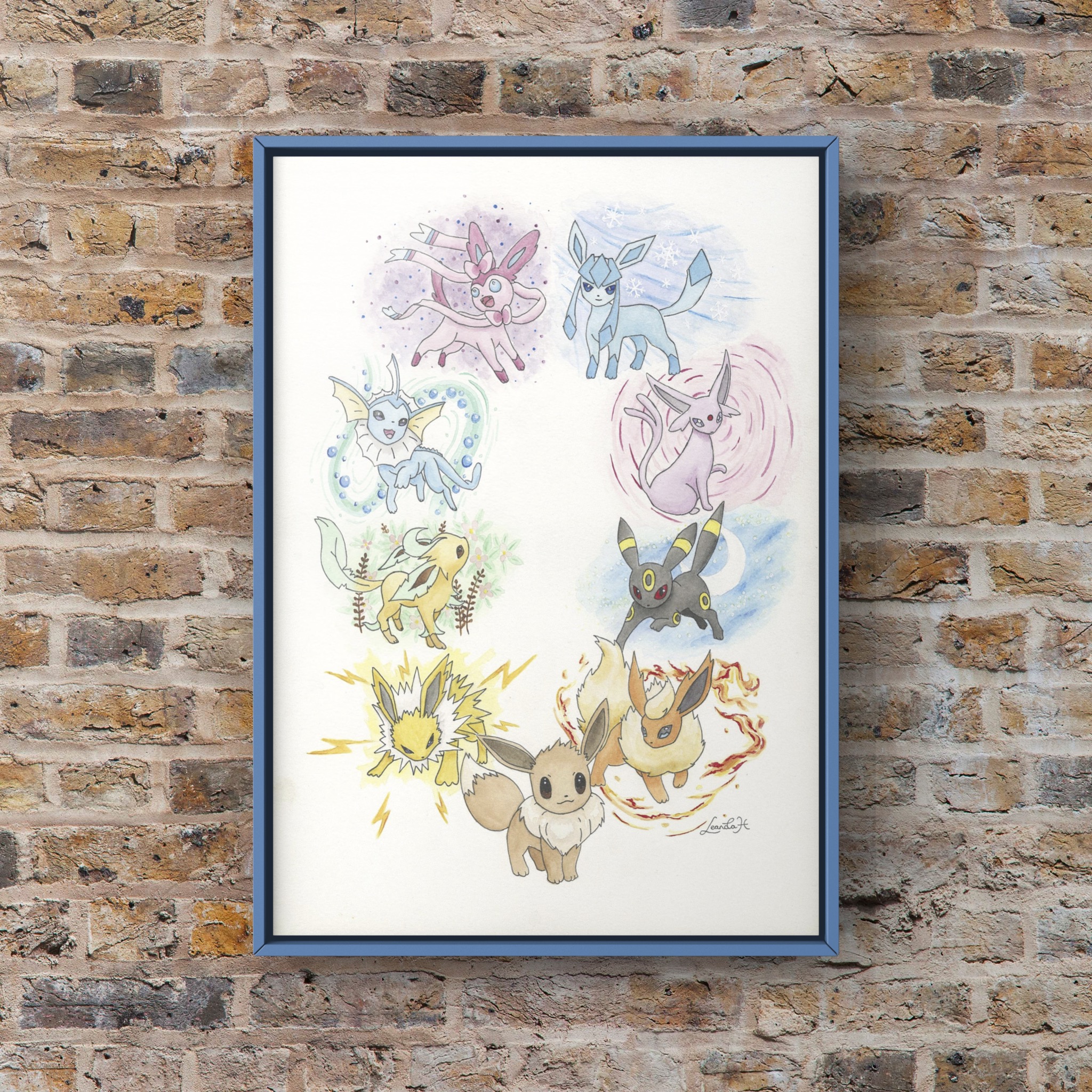 A4 Eeveelution Art Print - Pokemon - 10 Pack Individually Packaged & Ready for Retail