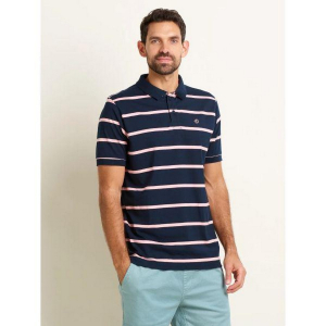 One Off Job Lot of 5 Brakeburn Men's Stripe Polos – Navy (S-XL)