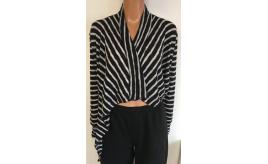 Wholesale Joblot of 10 Avon Womens Mono Stripe Waterfall Cardigans 2 Sizes