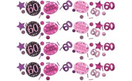 One Off Joblot of 57 Pink 60th Birthday Party Celebration Sparkling Confetti