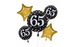 One Off Joblot of 33 Amscan 65th Birthday Party Balloon Bouquet (5-Pack)