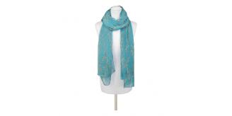 Wholesale Job Lot Clearance Blue Chain Print Chiffon Scarf