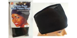 Wholesale Joblot of 50 Double Foam Mesh Velcro Wraps For Hair Black