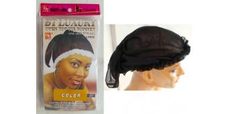 Wholesale Joblot of 50 Open Top Tie Bonnet Caps Black