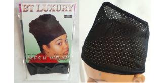 Wholesale Joblot of 50 Mesh Fabric Hair Wraps Black