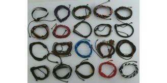 Wholesale Lot of 100 Leather And Some Faux Leather Bracelets, Mens & Womens