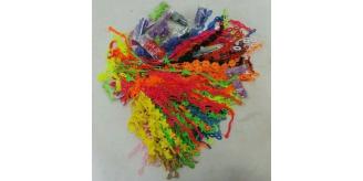 Wholesale Lot of 200 Embroidered Lace Bracelets Butterflys, Stars & Flowers