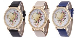 Wholesale Joblot of 5 Womens Kelsey Heart and Flower Watches 4 Colours