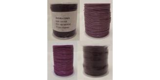 Joblot of Approx 1310m of Purple Real Leather Round Cords 4 Shades 1mm Wide